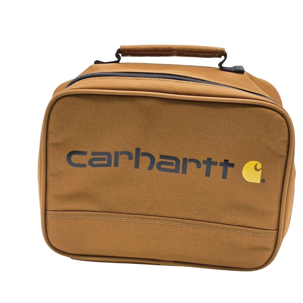 Carhartt Brown Lunch Bag 8.5x11 In Canvas Classic Insulated With Handle